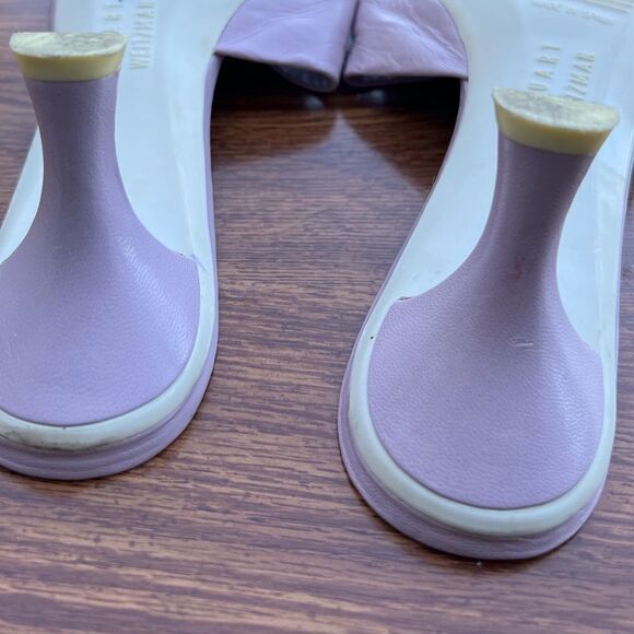 Stuart Weitzman Mule Heel Purple Lavender Open Toe Slip On Shoe Size 9M - Picture 6 of 8